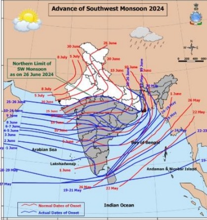देश के पूर्वोत्तर-पश्चिमी राज्यों के कई हिस्सों में पहुंचा मानसून, IMD ने जताई भारी बारिश की संभावना