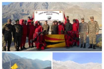 वज्र कोर के पर्वतारोहियों का एक दल डोरोपी गांगरी और लाबार चोटियों पर चढ़ाई के लिए रवाना