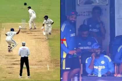 ऋषभ पंत को रन आउट होने से बचाने के लिए सरफराज खान ऐसी जंप लगाई कि ड्रेसिंग रूम में सब हंसते-हंसते हुए लोट-पोट