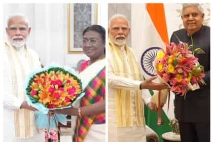 प्रधानमंत्री नरेन्द्र मोदी ने दिवाली के अवसर पर राष्ट्रपति द्रौपदी मुर्मु और जगदीप धनखड़ से मुलाकात की और दिवाली की शुभकामनाएं दीं।