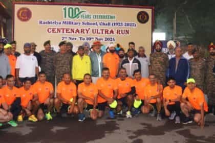 शताब्दी समारोह की भव्य शुरुआत: जालंधर से चैल तक 242 किलोमीटर अल्ट्रा मैराथन को वज्र कोर ने दिखाई हरी झंडी”