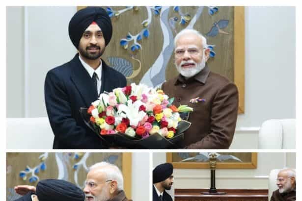 मशहूर गायक दिलजीत दोसांझ ने बुधवार को नई दिल्ली में प्रधानमंत्री नरेंद्र मोदी से मुलाकात की। इस मुलाकात की तस्वीरें और वीडियो सोशल मीडिया पर खूब वायरल हो रही हैं।