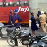 पुलिस और निहंगों के बीच जमकर हुआ बवाल :  होटल मालिक से मांगे पैसे, बीच सड़क पर लहराई तलवारें