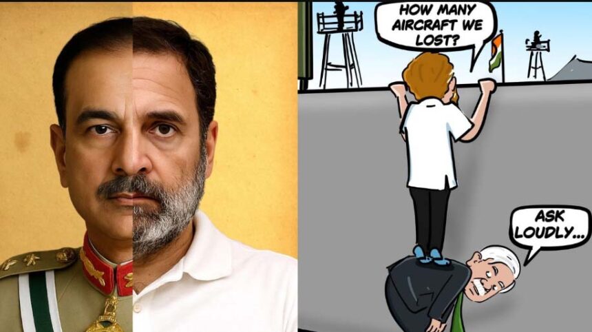 BJP ने पाक आर्मी चीफ के साथ लगाया राहुल गांधी का चेहरा, मीर जाफर भी बताया, जो अंग्रेजों का मददगार था