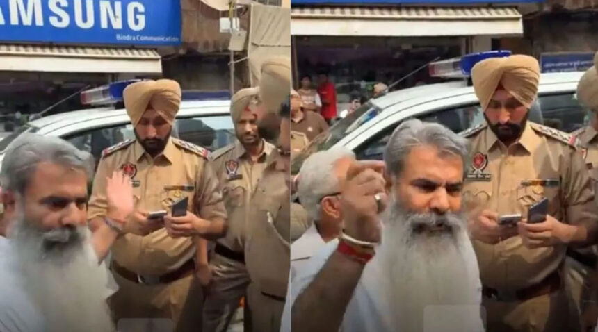 लुधियाना: कांग्रेस उम्मीदवार भारत भूषण आशु और पुलिस के बीच झड़प