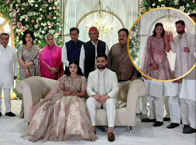 लखनऊ के सेंट्रम होटल में क्रिकेटर रिंकू सिंह और सपा सांसद प्रिया की हुई सगाई