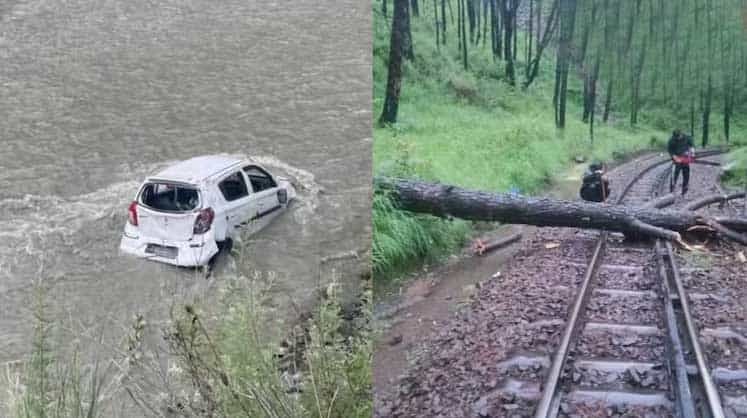 हिमाचल में भारी बारिश का कहर : सात जिलों में ऑरेंज अलर्ट जारी,शिमला में लैंडस्लाइड के बाद सड़कें बंद