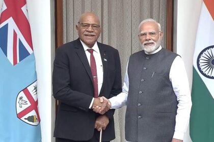 फिजी के प्रधानमंत्री ने पीएम मोदी से की मुलाकात