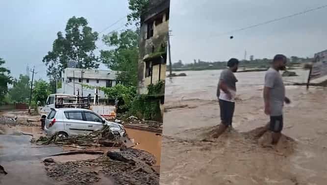 जम्मू-कश्मीर में 3 जगह बादल फटा : 4 लोगों की मौत, हिमाचल के कुल्लू में बादल फटा-मंडी में फ्लैश फ्लड