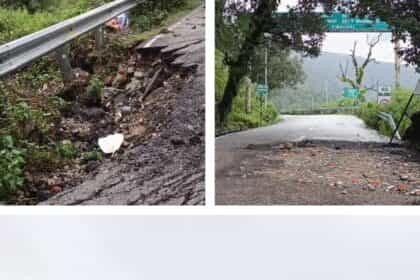 भारी बारिश ने मैक्लोडगंज मार्गों को किया बुरी तरह क्षतिग्रस्त