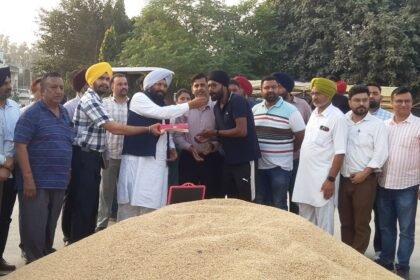 हलका विधायक और डिप्टी कमिश्नर ने अनाज मंडी करतारपुर में धान की खरीद करवाई शुरू