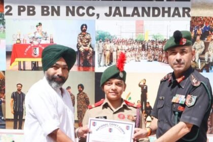 लायलपुर खालसा कॉलेज की छात्रा ने अखिल भारतीय थल सेना शिविर में 2 पंजाब एनसीसी बटालियन का प्रतिनिधित्व किया