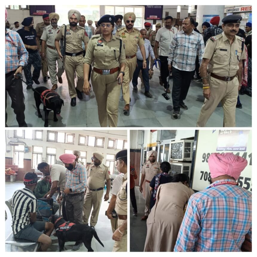 त्योहारी सीजन से पहले जालंधर पुलिस का बड़ा एक्शन: रेलवे स्टेशनों पर विशेष CASO ऑपरेशन, 110 पुलिसकर्मी रहे मुस्तैद