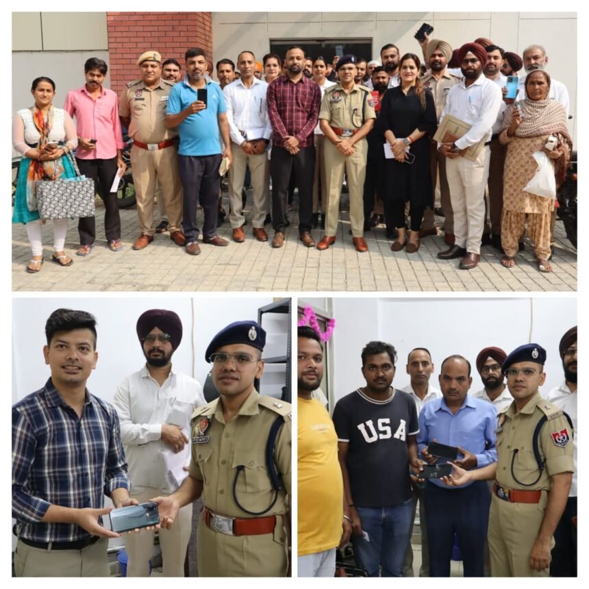 जालंधर पुलिस का जन-विश्वास मजबूत करने की दिशा में एक और कदम — 50 गुम हुए मोबाइल फोन उनके असली मालिकों को लौटाए गए
