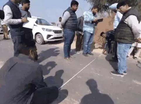  CM मान की तरफ से सड़क निर्माण के लिए गठित फ्लाइंग स्क्वॉड एक्शन: घटिया रोड बनाने पर JE टर्मिनेट, SDO को नोटिस