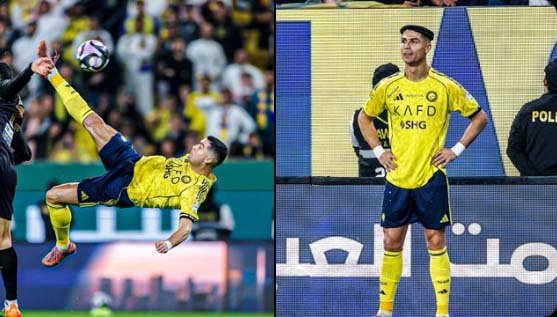 रोनाल्डो ने एक बार फिर साबित: 40 की उम्र सिर्फ नंबर जुनून अब भी जवान; रोनाल्डो ने बाइसाइिकल किक से दागा अविश्वसनीय गोल, देखिये वीडियो