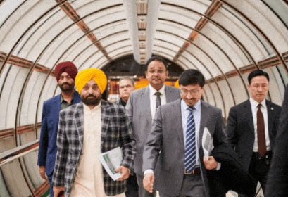 मिशन इन्वेस्टमेंट : पंजाब सीएम भगवंत मान साउथ कोरिया पहुंचे ; भारतीय राजदूत से सियोल में मीटिंग, निवेश के लिए कंपनियों को न्योता