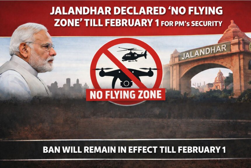 पीएम की सुरक्षा को लेकर जालंधर में 1 फरवरी तक ‘नो फ्लाइंग जोन’ घोषित, ड्रोन-हेलीकॉप्टर उड़ाने पर रोक