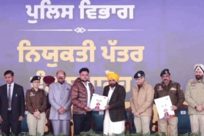 जालंधर के PAP में पंजाब के CM भगवंत मान पहुंचे:1746 युवाओं को नियुक्ति पत्र बांटे, बोले- पंजाब में गैंगवार बढ़ा, इसे रोकना आपकी ड्यूटी