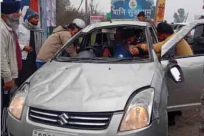 रफ्तार का कहर: जालंधर हाईवे पर बस की टक्कर से कार पलटी, बड़ा नुकसान टला