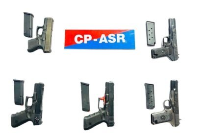 अमृतसर कमिश्नरेट पुलिस की बड़ी कामयाबी, पाकिस्तान लिंक वाले अवैध हथियार तस्करी नेटवर्क का भंडाफोड़, 2 आरोपी गिरफ्तार, Glock 9mm समेत 5 आधुनिक पिस्तौल बरामद