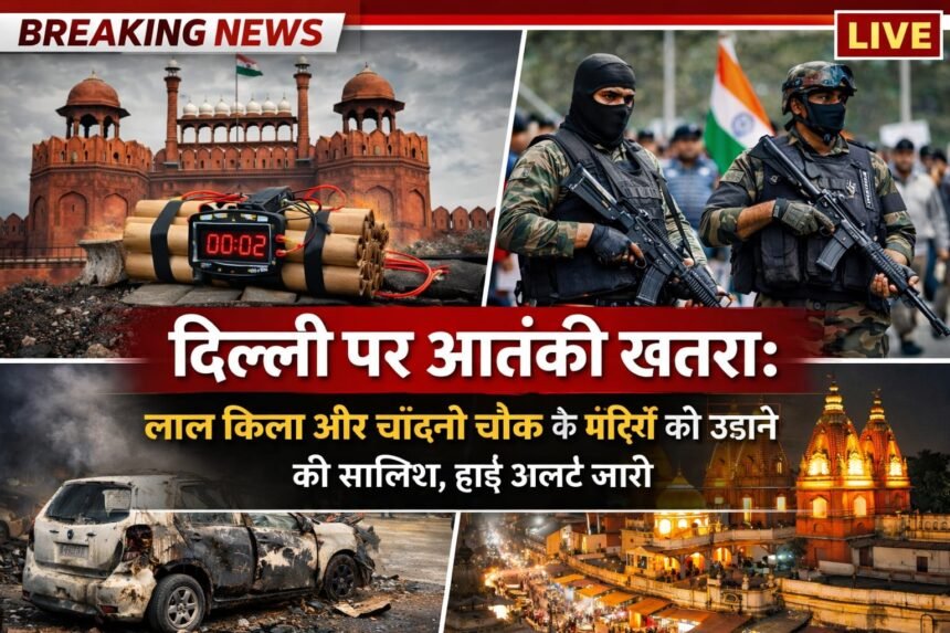 दिल्ली एक बार फिर आतंकियों के निशाने पर: लाल किले और चांदनी चौक के प्रमुख मंदिरों को उड़ाने की साजिश, हाई अलर्ट जारी
