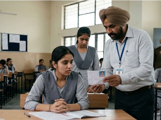 लुधियाना परीक्षा केंद्र पर हड़कंप : छात्रा की जगह पेपर दे रही सहेली काबू