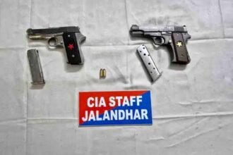 जालंधर पुलिस की बड़ी कार्रवाई : जोगा फोल्डीवाल गैंग के 2 सदस्य गिरफ्तार, दो अवैध पिस्तौल बरामद, कोर्ट ने रिमांड पर भेजा