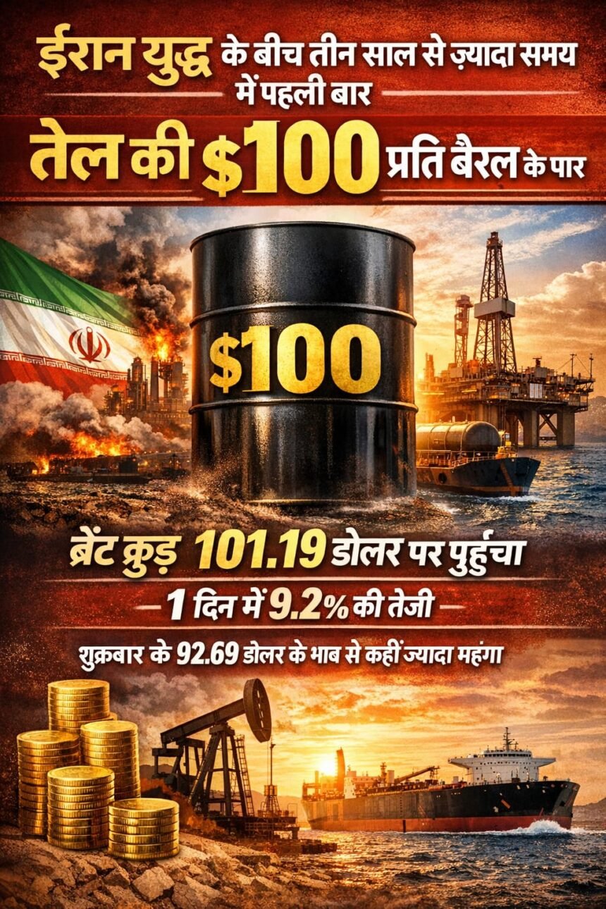 ईरान युद्ध के बीच तीन साल से ज़्यादा समय में पहली बार तेल की कीमतें 0 प्रति बैरल के पार
