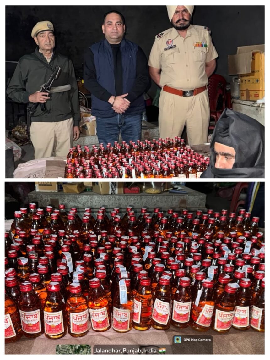 आबकारी विभाग द्वारा छापेमारी, शराब समेत एक काबू