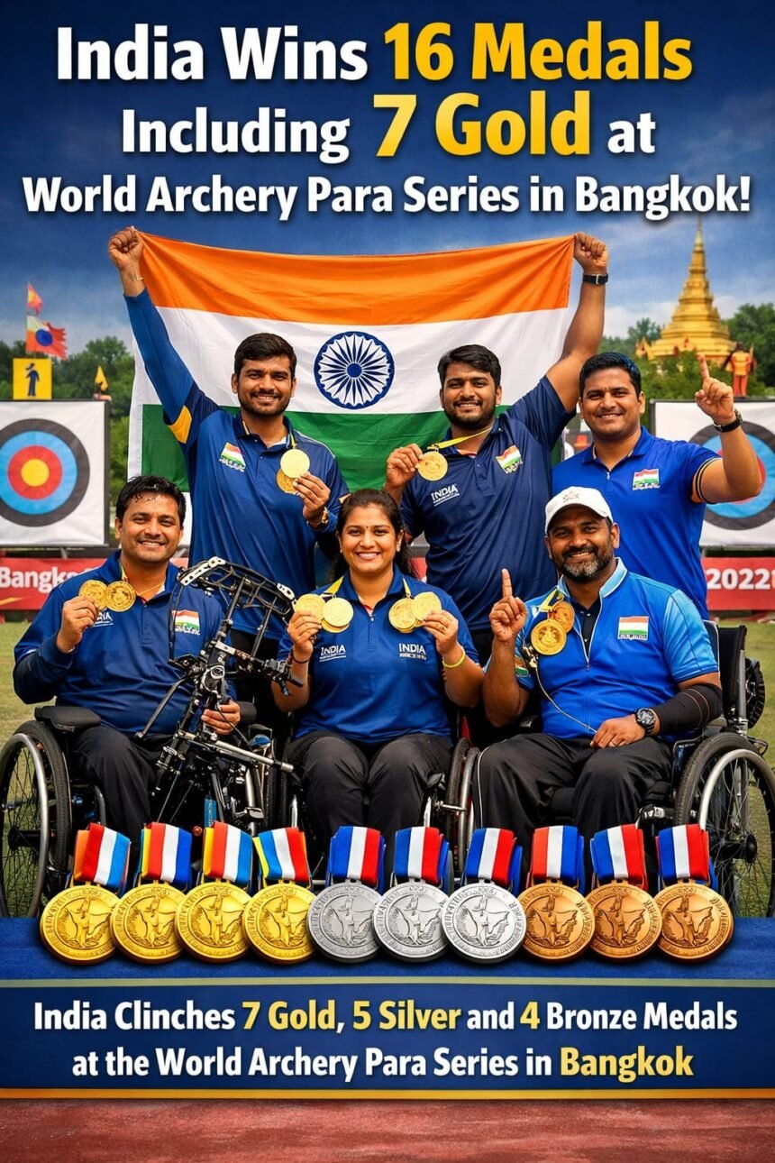 बैंकॉक में वर्ल्ड आर्चरी पैरा सीरीज़ में भारत ने सात गोल्ड सहित 16 मेडल जीते