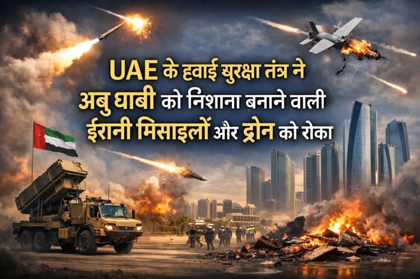 UAE के हवाई सुरक्षा तंत्र ने अबू धाबी को निशाना बनाने वाली ईरानी मिसाइलों और ड्रोन को रोका