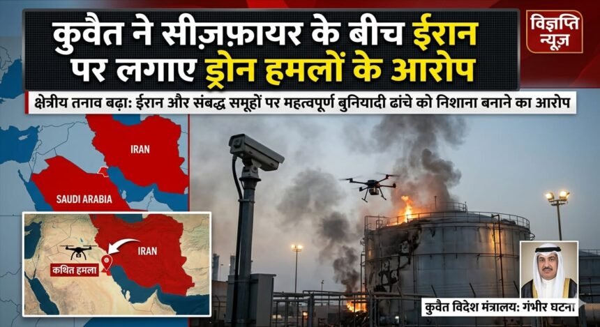 कुवैत ने चल रही सीज़फ़ायर के बावजूद ईरान पर ड्रोन हमलों का आरोप लगाया