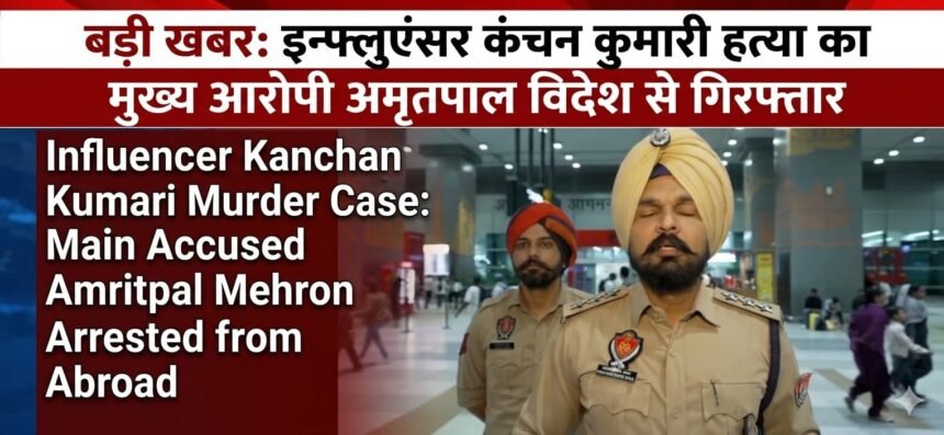 बड़ी कामयाबी: इन्फ्लुएंसर कंचन कुमारी हत्याकांड का मुख्य आरोपी अमृतपाल महरो विदेश से गिरफ्तार**