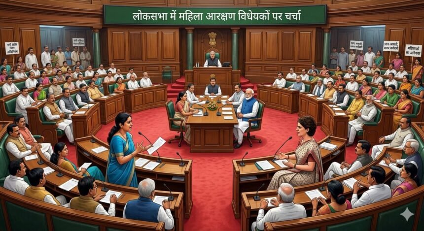 लोकसभा में महिला आरक्षण से जुड़े तीन अहम विधेयकों पर आज फिर होगी चर्चा