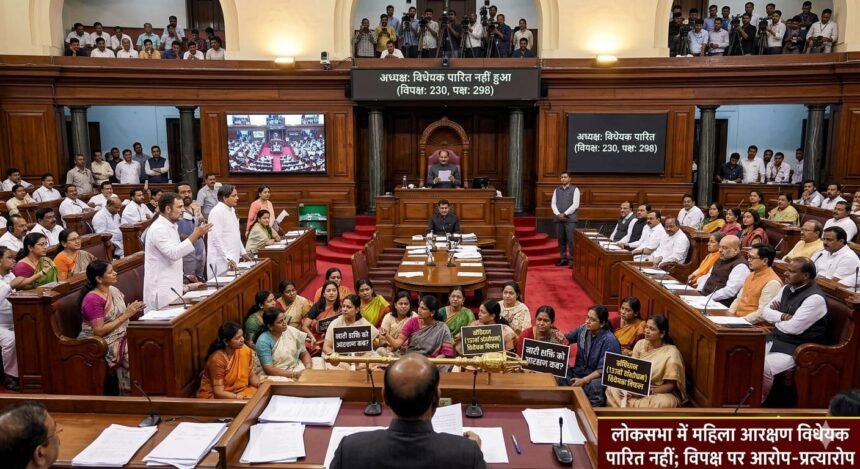 लोकसभा-विधानसभा में महिलाओं को आरक्षण देने वाला संविधान (131वां संशोधन) विधेयक लोकसभा से पारित नहीं