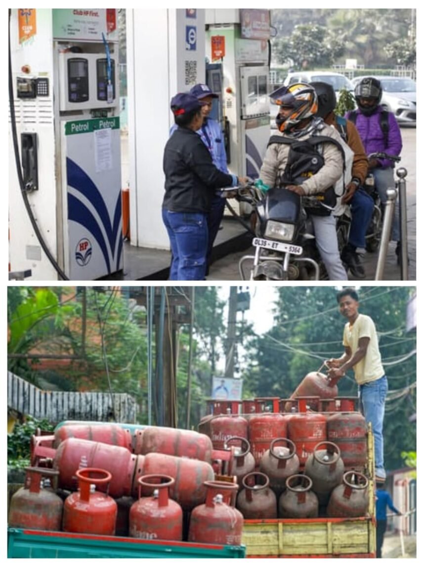 कच्चे तेल की कीमतों में उछाल के बावजूद राहत: तेल कंपनियों ने पेट्रोल, डीजल और घरेलू LPG के दाम रखे स्थिर**