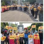 कमर्शियल गैस सिलेंडर की कीमतों में बढ़ोतरी के विरुद्ध ‘आप’ ने किया ज़ोरदार प्रदर्शन
