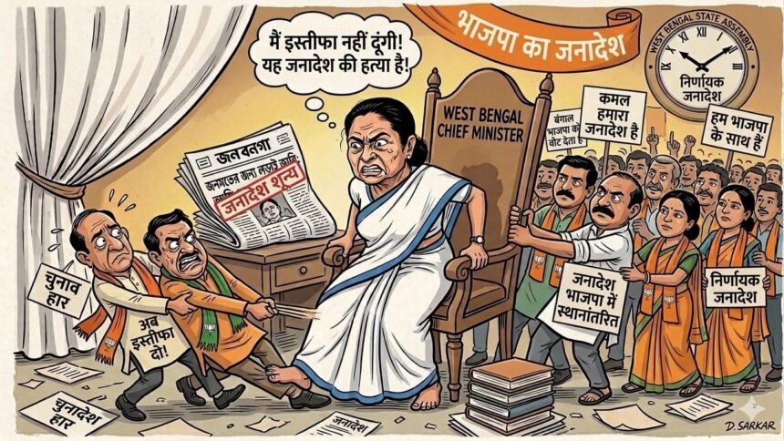 हम हारे नहीं, जनादेश लूटा गया है”: चुनाव में पिछड़ने के बाद भी ममता बनर्जी का इस्तीफे से साफ इनकार**
