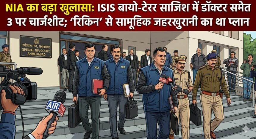 NIA का बड़ा खुलासा: ISIS से जुड़े बायो-टेरर साजिश में डॉक्टर समेत 3 आरोपियों पर चार्जशीट, ‘रिकिन’ से सामूहिक जहरखुरानी की थी योजना**