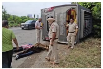 पेपर खत्म होने की खुशी मातम में बदली: अमृतसर से जम्मू जा रही बस पलटी, 2 छात्रों ने मौके पर तोड़ा दम