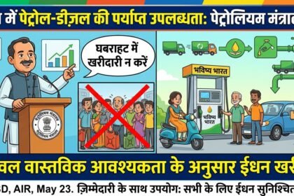 देश में पेट्रोल-डीज़ल की पर्याप्त उपलब्धता है और आपूर्ति स्थिर बनी हुई है: पेट्रोलियम मंत्रालय