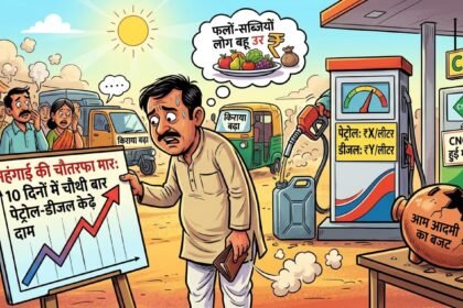 महंगाई की चौतरफा मार: 10 दिनों में चौथी बार बढ़े पेट्रोल-डीजल के दाम, CNG भी हुई महंगी; आम आदमी की जेब खाली**