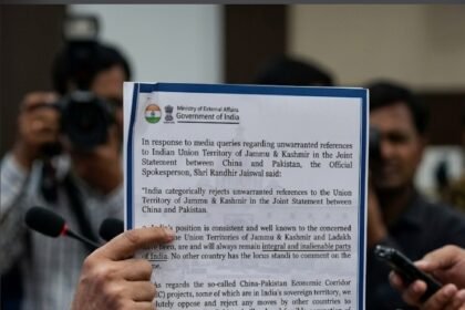 चीन-पाकिस्तान के संयुक्त बयान पर भारत का कड़ा रुख; कहा— ‘जम्मू-कश्मीर और लद्दाख हमारा अभिन्न अंग, किसी अन्य देश को हस्तक्षेप का अधिकार नहीं’**
