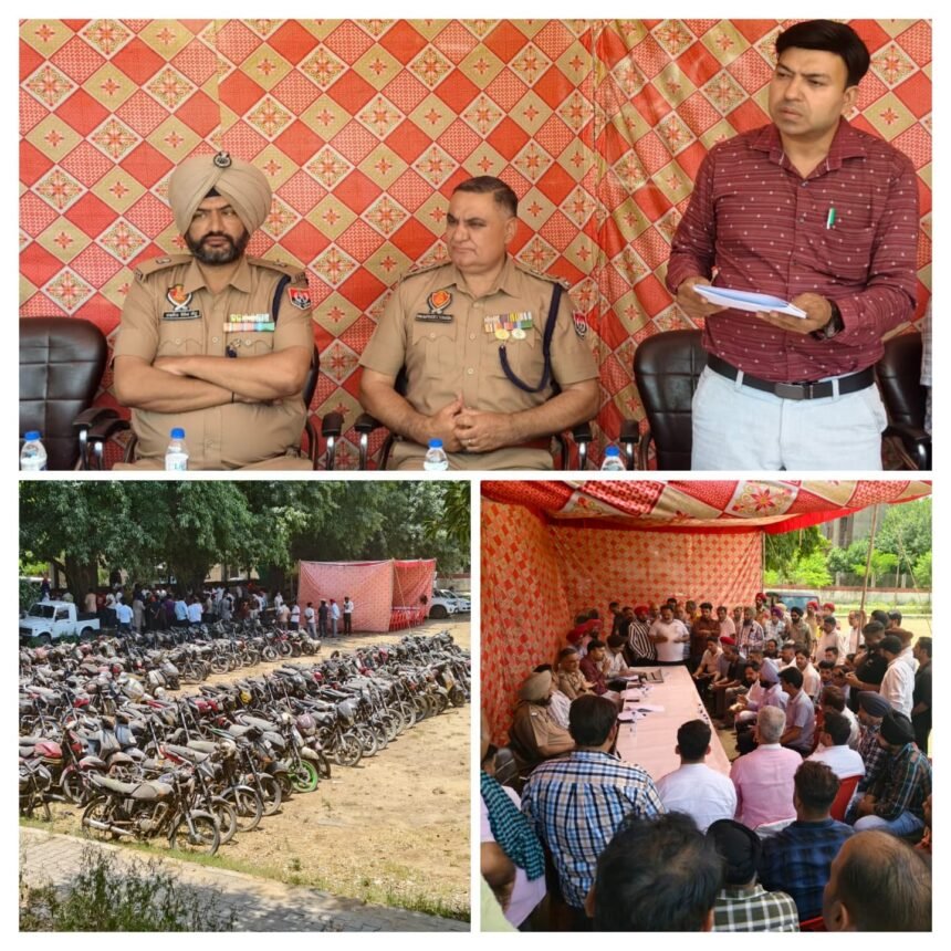 जालंधर: ट्रैफिक पुलिस द्वारा जब्त किए गए 369 वाहनों की खुली नीलामी, ₹11.92 लाख का मिला राजस्व