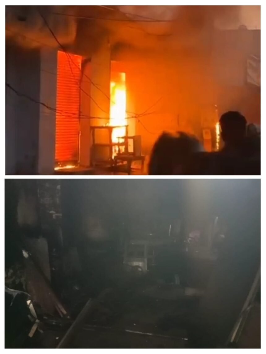 पठानकोट में भीषण अग्निकांड: अमृतसर नेशनल हाईवे पर कई दुकानें जलकर हुईं खाक, लाखों का सामान राख, पीड़ित दुकानदारों ने सरकार से लगाई मदद की गुहार**