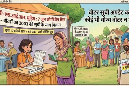 जालंधर में वोटर सूची दुरुस्त करने की बड़ी कवायद: 7 जून को जिले के सभी पोलिंग बूथों पर लगेंगे विशेष प्री-एस.आई.आर. कैंप; डिप्टी कमिश्नर ने नागरिकों से की भाग लेने की अपील**