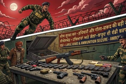 अमृतसर बॉर्डर पर BSF की बड़ी कार्रवाई: अजनाला में भारतीय नागरिक गिरफ्तार, AK-47 और 25 आधुनिक पिस्तौल समेत हथियारों का जखीरा बरामद**