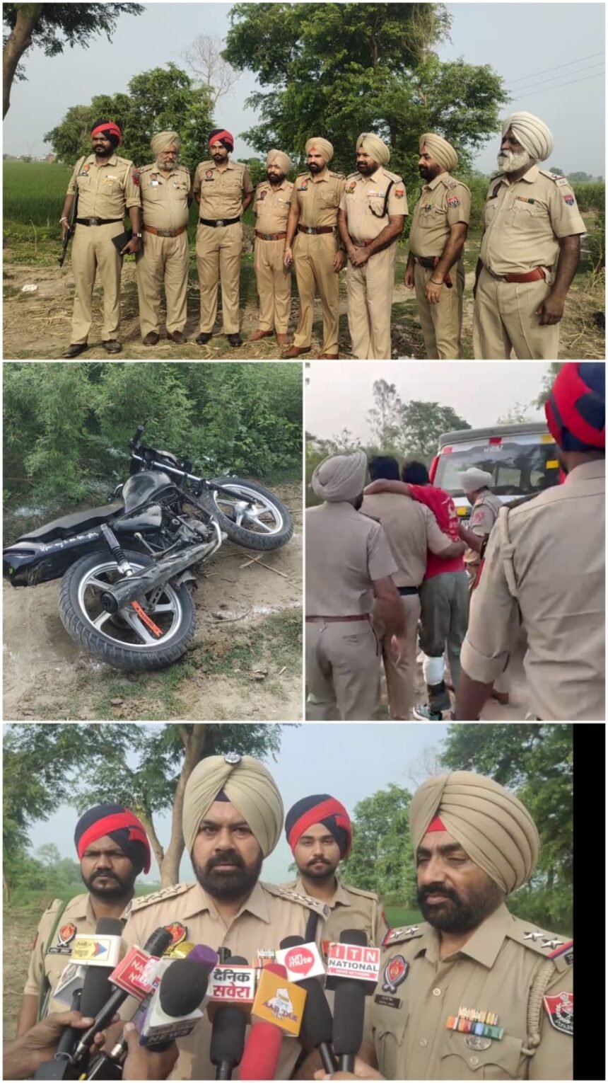 जंडियाला गुरु: पुलिस मुठभेड़ के बाद 36 घंटे के भीतर मुख्य आरोपी गिरफ्तार, पैर में लगी गोली; पिस्तौल और कारतूस बरामद**