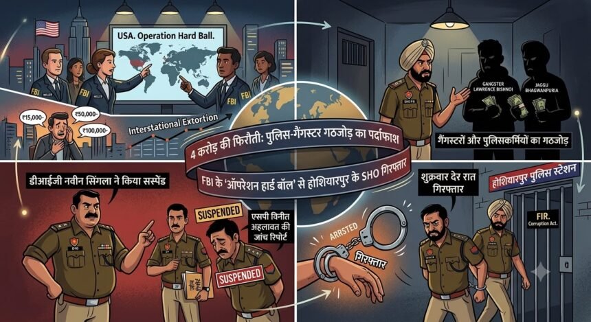 4 करोड़ की फिरौती मामले में पंजाब पुलिस का SHO गिरफ्तार, FBI के ऑपरेशन ‘हार्ड बॉल’ में हुआ था बड़ा खुलासा